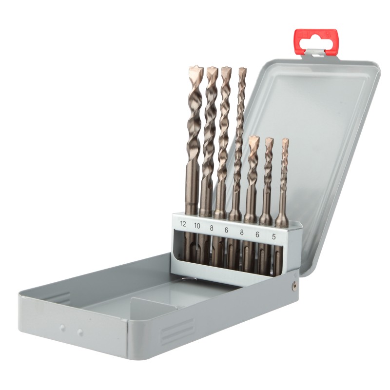 Coffret métalique 7 forets béton Twister 2 taillants compatible SDS+ L110 Ø5-6-8 L160Ø6-8-10-12 Coffret métalique 7 forets béton Twister 2 taillants compatible SDS+ L110 Ø5-6-8 L160Ø6-8-10-12
