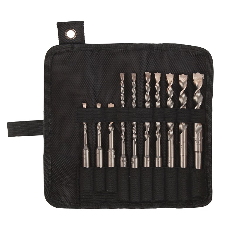 Trousse de 10 forets béton Twister 2 taillants compatible SDS+ L110 Ø5-6-8 L160Ø6(x2)-8(x2)-10-12-14 Trousse de 10 forets béton Twister 2 taillants compatible SDS+ L110 Ø5-6-8 L160Ø6(x2)-8(x2)-10-12-14
