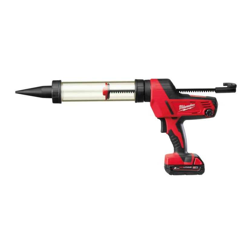 C18 PCG-400T-201B - Pistolet A Colle 18V, 2,0 Ah, 400ml, 4500 Nm. Livré en Sac, 1 Batterie 18V Red Li-Ion 2.0 Ah, Chargeur M12-1