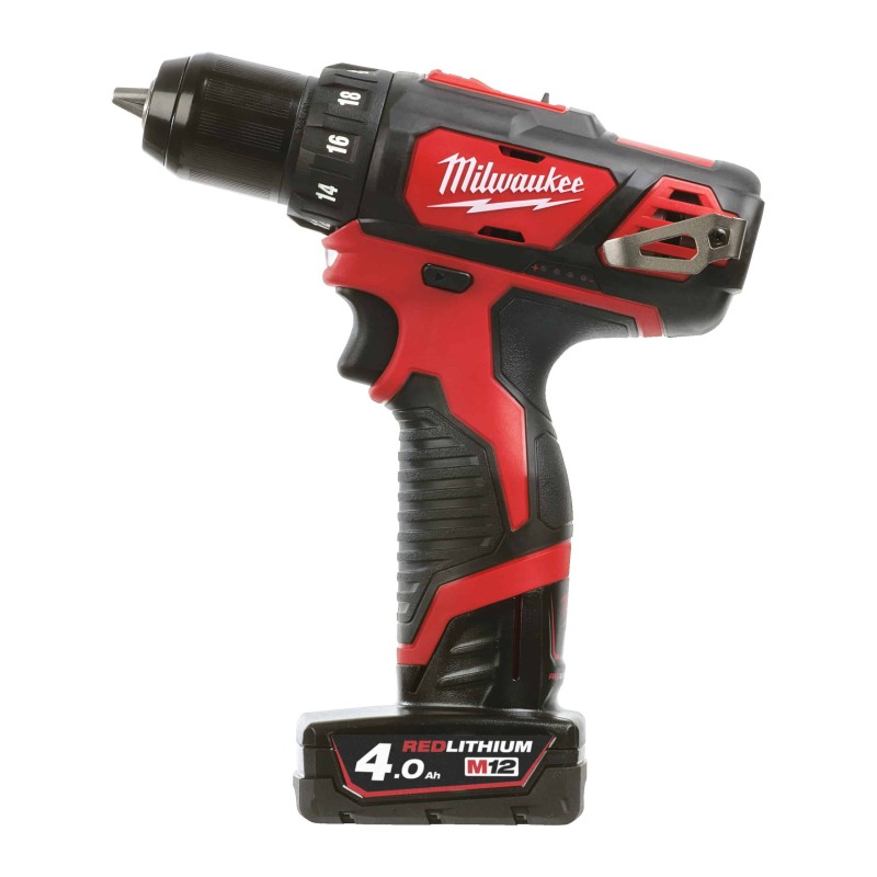 M12 BDD-402C - Perceuse-Visseuse 2 vitesses 4,0Ah, 38 Nm. Livré en Coffret, 2 Batteries 12 V - 4,0 Ah Red Li-Ion, 2 Vitesses, Ma