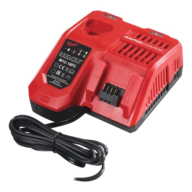 M12-18FC - Chargeur Rapide 12V-14,4V, 18V, système M12 A M18. Livré en Carton