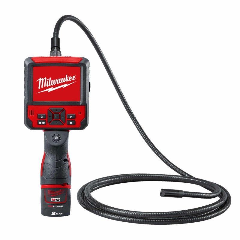M12 IC AV3-9-201C - Caméra Audio-Vidéo Digitale 12V, 2,0Ah. Livré en Coffret, 1 Batterie 12 V - 2,0 Ah Red Li-Ion, Chargeur C12C