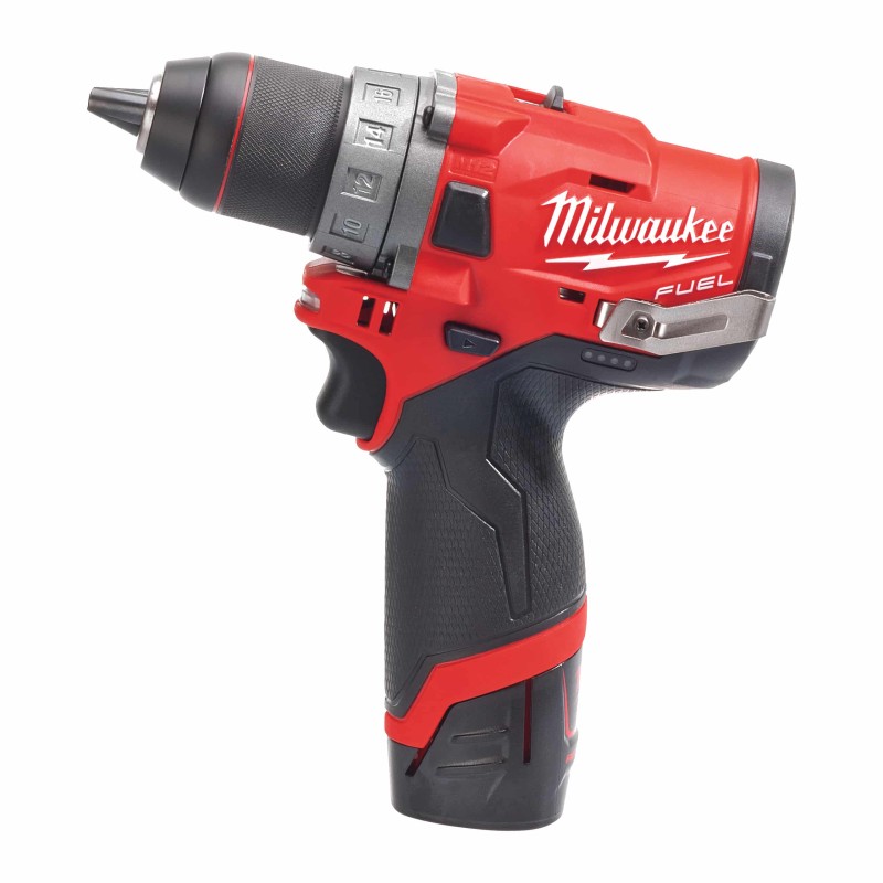 M12 FDD-202X - Perceuse-Visseuse FUEL 13mm, 12V, 4,0Ah, 40-52 Nm. Livré en HD Box, 2 Batteries 12 V - 2,0 Ah Red Li-Ion, 2 Vites