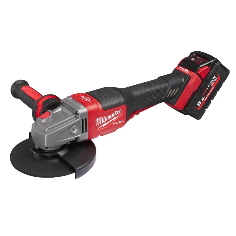 M18 FHSAG125XPDB-552X - Meuleuse d'Angle FUEL 18V , 5,5 Ah, 125mm DMS , Frein. Livré en HD Box, 2 Batteries 18V High Output 5,5A