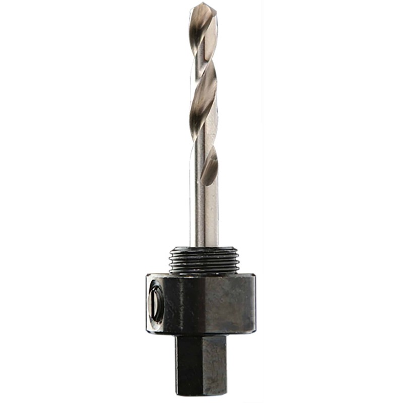 Pilote attachement hexagonal 9,5 mm avec foret centreur pour scie cloche Ø 14 à 30 mm Pilote attachement hexagonal 9,5 mm avec foret centreur pour scie cloche Ø 14 à 30 mm