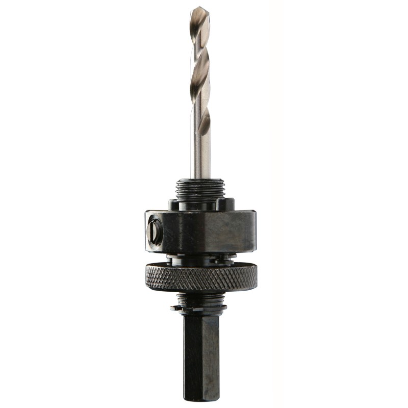 Pilote attachement hexagonal 9,5 mm avec foret centreur pour scie cloche Ø 32 à 210 mm Pilote attachement hexagonal 9,5 mm avec foret centreur pour scie cloche Ø 32 à 210 mm