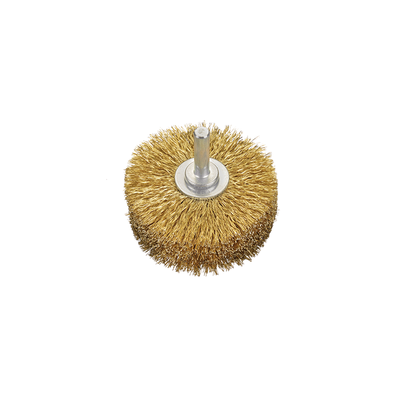 BROSSE CIRCULAIRE SUR TIGE DE 8 MM Ø80 MM ÉP.35 MM ACIER CÂBLÉ 0,25 MM