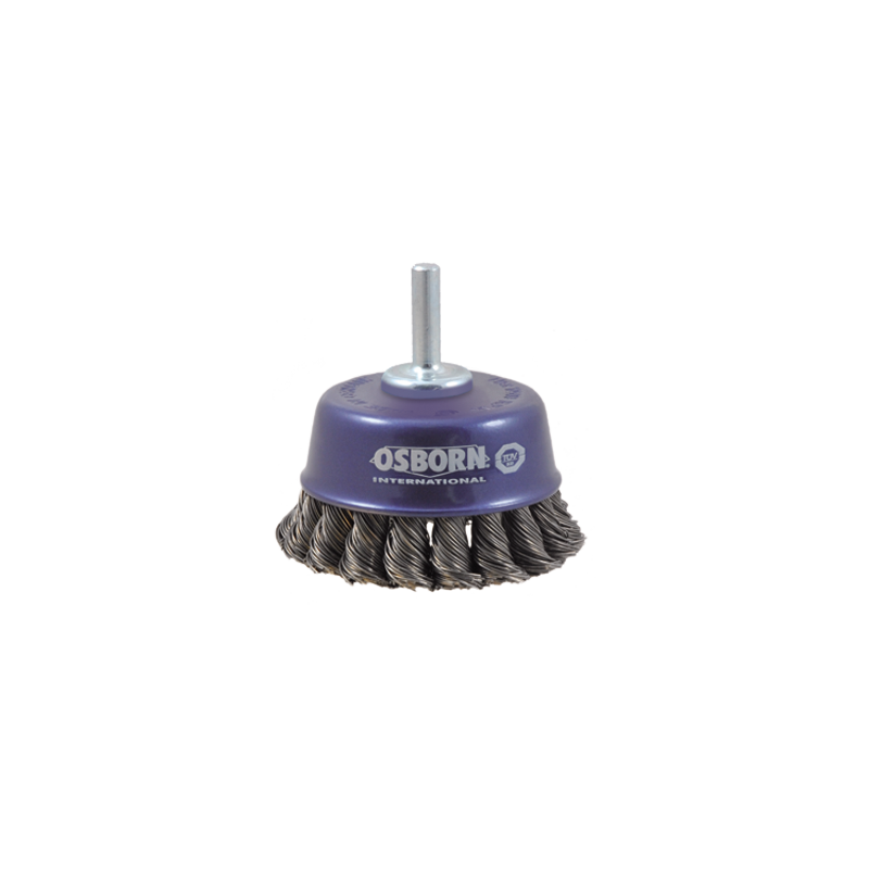 BROSSE COUPE SUR TIGE DE 6 MM Ø65 MM ACIER TORSADÉ 0,50 MM