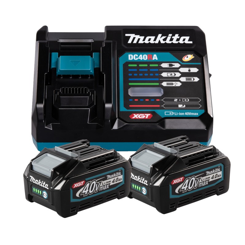 PACK BATTERIES MAX XGT 40V 2X4AH + CHARGEUR SIMPLE DC40RA PACK BATTERIES MAX XGT 40V 2X4AH + CHARGEUR SIMPLE DC40RA