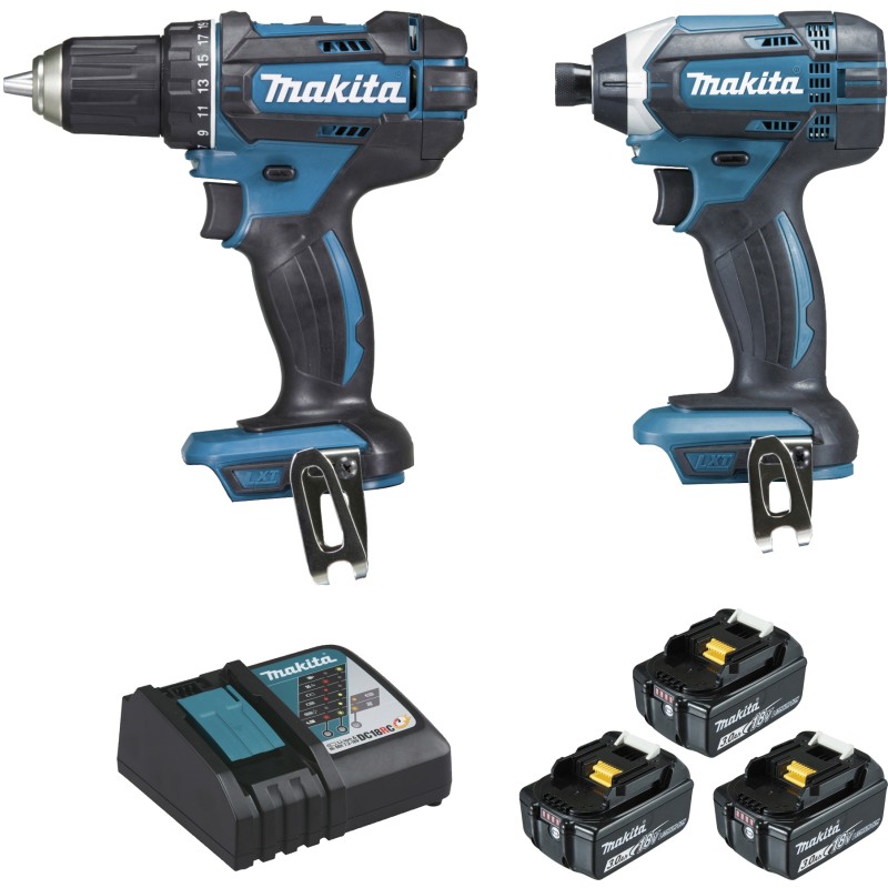 LOT DE 2 MACHINES 18V 3AH (DDF482 + DTD152)