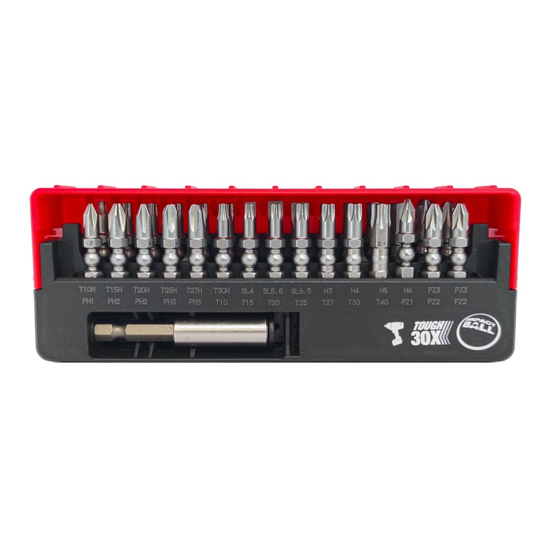 EMBOUT DE VISSAGE IMPACT BALL SL/PH/PZ/HEX/TX/TT + PORTE-EMBOUT (ETUI DE 31)
