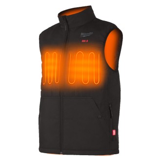 VESTE CHAUFFANTE NOIRE SANS MANCHE RIPSTOP M12 HPVBL2-0