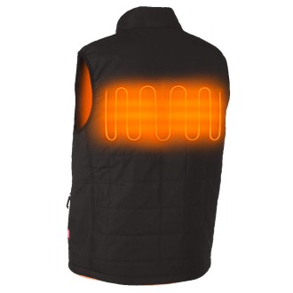 VESTE CHAUFFANTE NOIRE SANS MANCHE RIPSTOP M12 HPVBL2-0