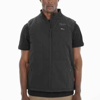 VESTE CHAUFFANTE NOIRE SANS MANCHE RIPSTOP M12 HPVBL2-0