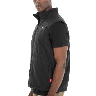VESTE CHAUFFANTE NOIRE SANS MANCHE RIPSTOP M12 HPVBL2-0