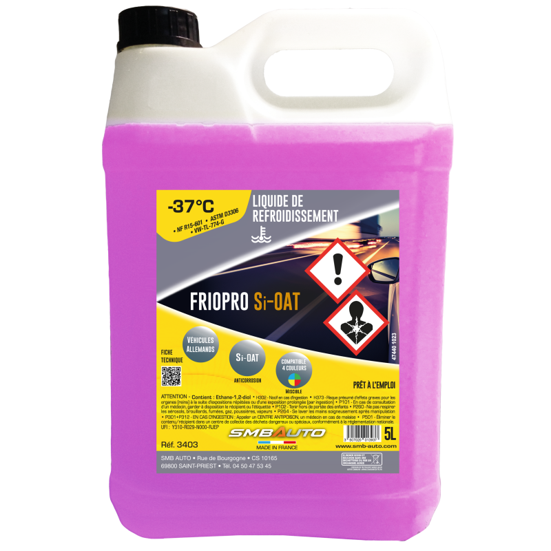 LIQUIDE DE REFROIDISSEMENT -37°C FIOPRO SI-OAT SMB 5L