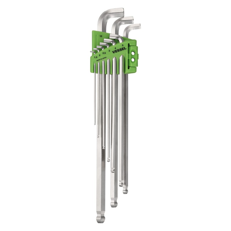 CLE MALE 6 PANS LONGUE A TETE SPHERIQUE ET TETE TRONQUEE (JEU DE 9)