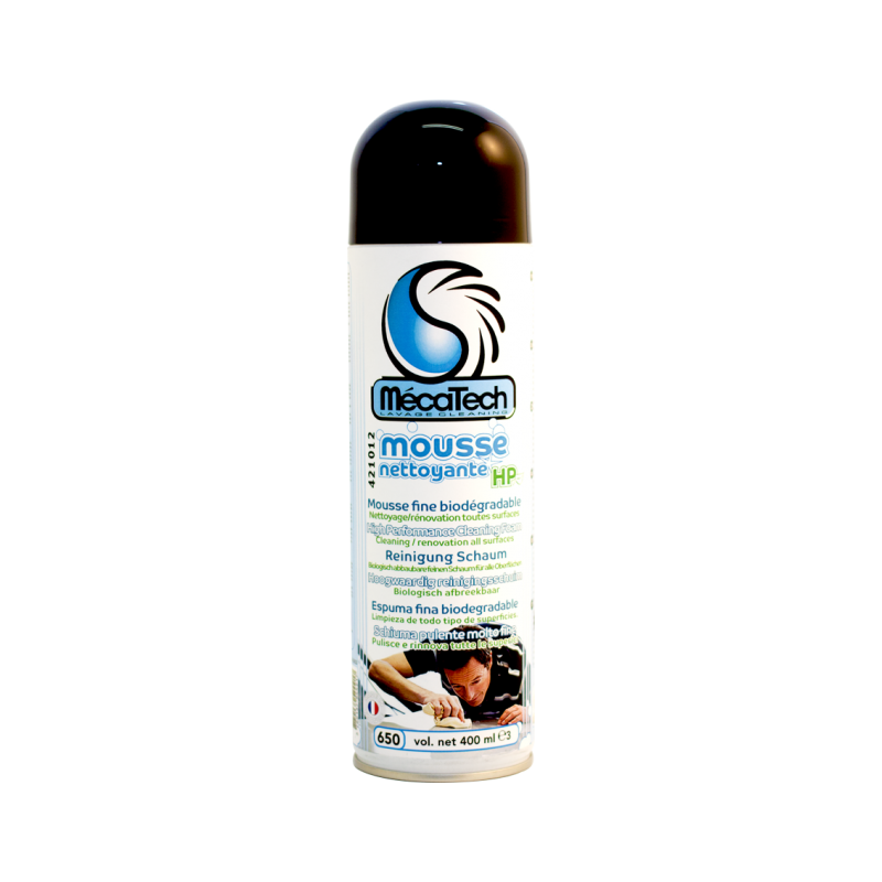Mousse nettoyante HP biodégradable Mecatech 421012 - V.O.S Outillages Mousse nettoyante HP biodégradable Mecatech 421012 - V.O.S Outillages