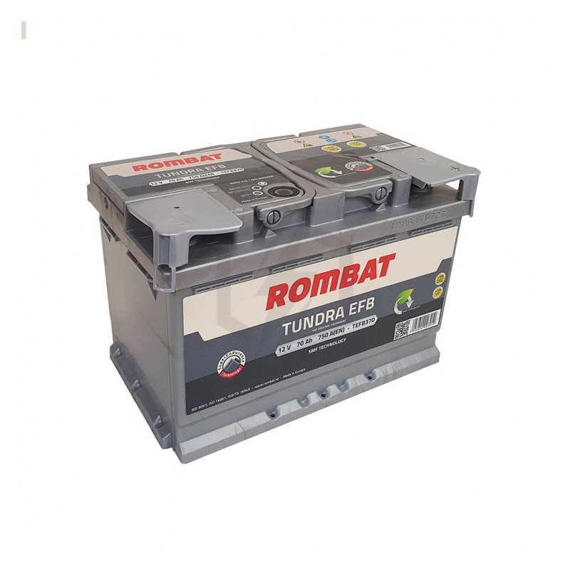 Batterie voiture Rombat Tundra TEFB370 EFB 12V 70Ah 750A compatible Start & Stop