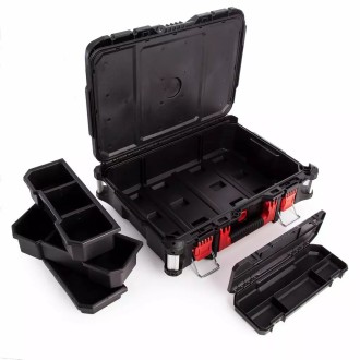 Coffret PACKOUT™ Milwaukee 4932464080 ouvert avec accessoires