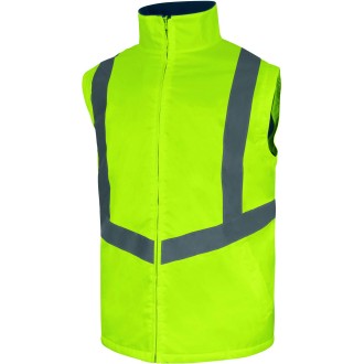 PARKA HAUTE VISIBILITE OPTIMUM3 5 EN 1 JAUNE FLUO/BLEU MARINE