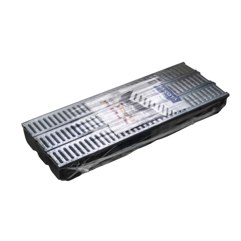 KIT 3M CANIVEAU MIDI AVEC GRILLE GALVA +KIT DE FOND +OBTURATEUR