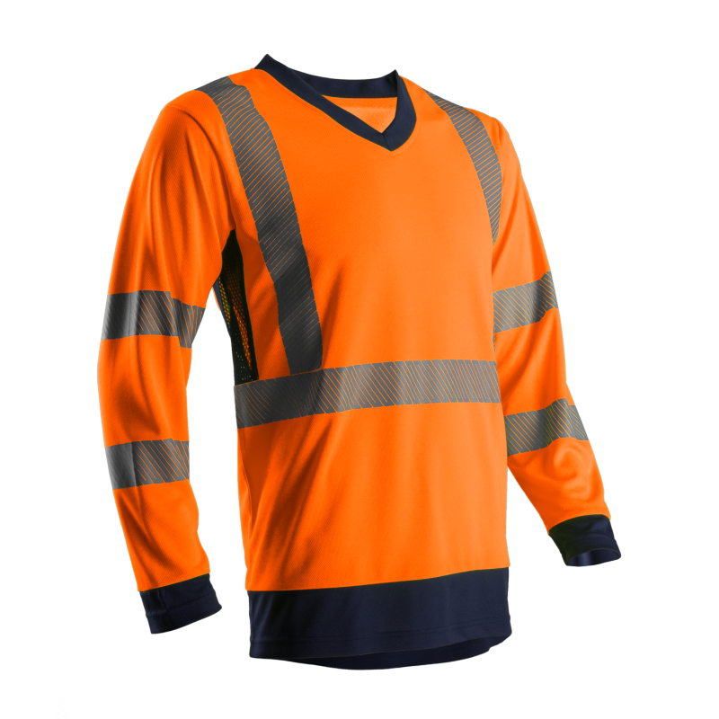 T-SHIRT SUNO HI-VIZ ORANGE/MARINE CLASSE 3 T-SHIRT SUNO HI-VIZ ORANGE/MARINE CLASSE 3