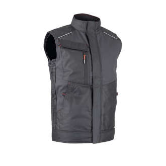 BODYWARMER CRATERE GRIS NUIT/NOIR