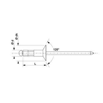 RIVET AVEUGLE MULTI SERRAGE TF