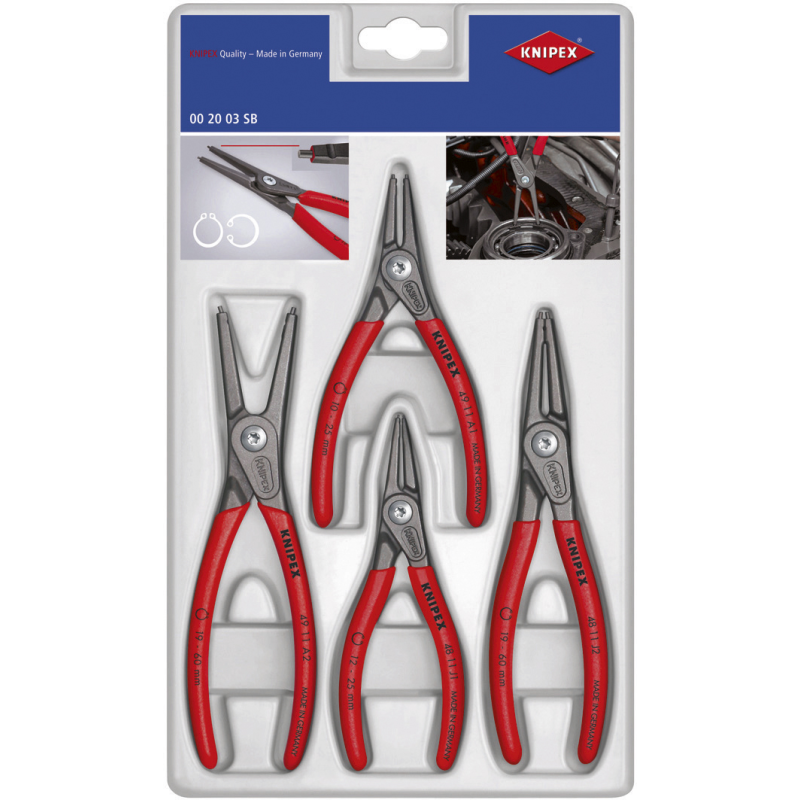 PINCE POUR CIRCLIPS INTERIEURS / EXTERIEURS (JEU DE 4)