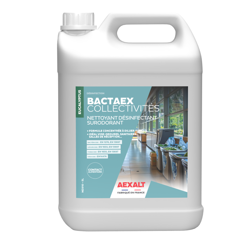 BACTAEX COLLECTIVITES - NETTOYANT DESINFECTANT SURODORANT - 5L | AEXALT