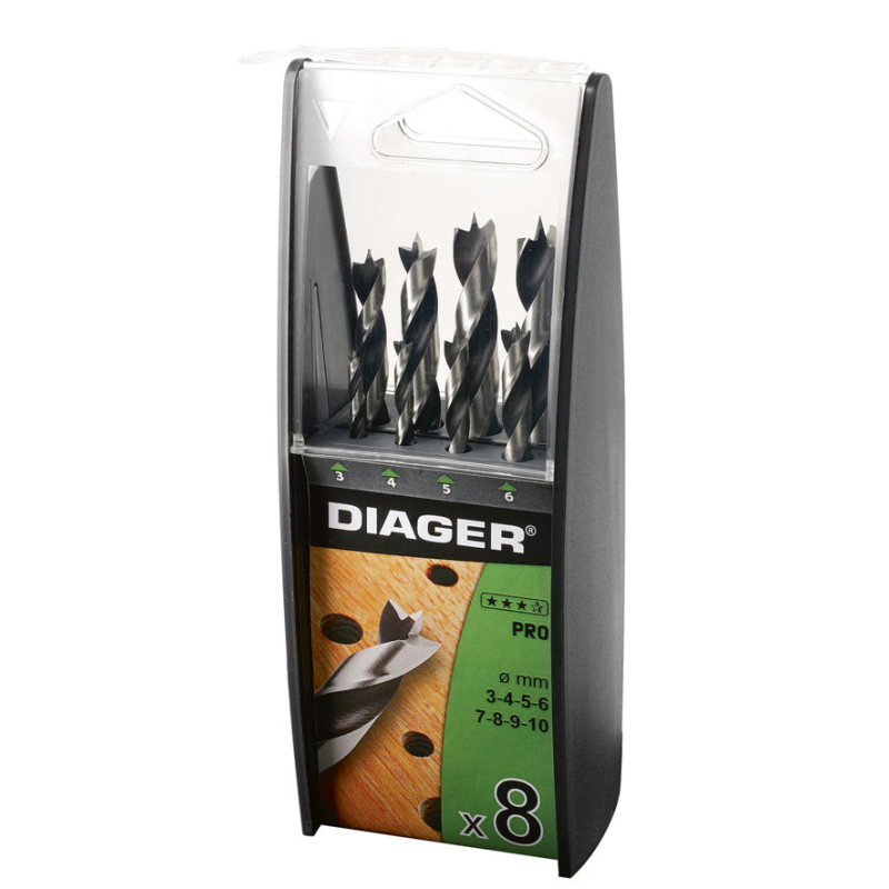MECHE A BOIS 3 POINTES (COFFRET DE 8) | DIAGER