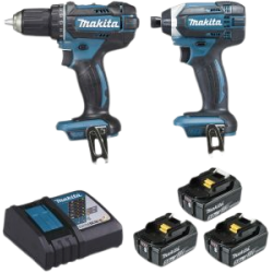 LOT DE 2 MACHINES 18V 5AH...