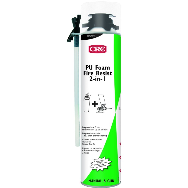 MOUSSE POLYURETHANE PU FOAM FIRE RESIST 2-IN-1 750 ML | CRC INDUSTRIES FRANCE