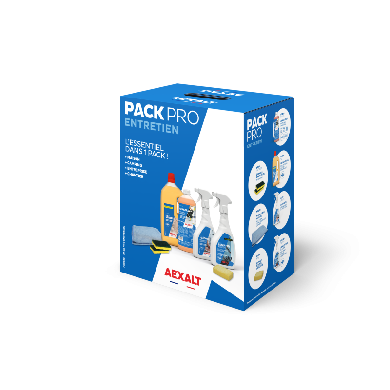 PACK PRO ENTRETIEN 7ARTICLES - L'ESSENTIEL DANS PACK - 7 ARTICLES | AEXALT