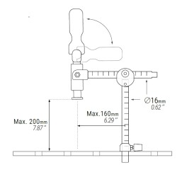 PINCE PISTON POUR TABLE DE SOUDAGE TCP | PIHER