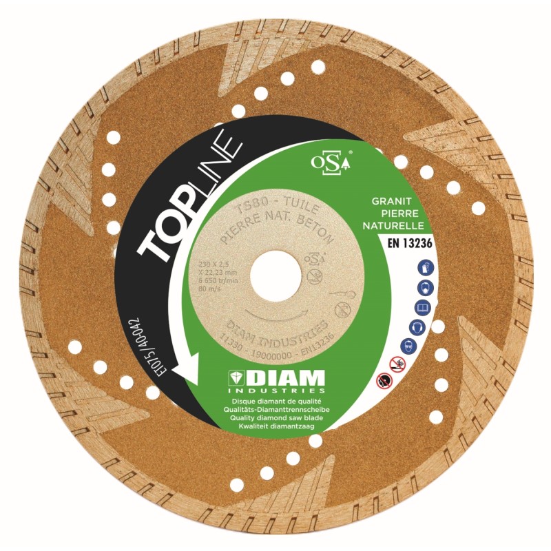 DISQUE DIAMANT GRANIT/PIERRES NATURELLES TS80 | DIAM INDUSTRIES