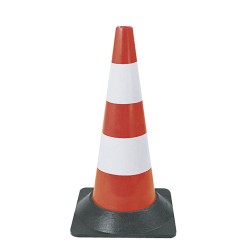 BALISE PLASTIQUE ROUGE FLUO PIED CAOUTCHOUC | SOFOP TALIAPLAST MULTIGRAPHIC