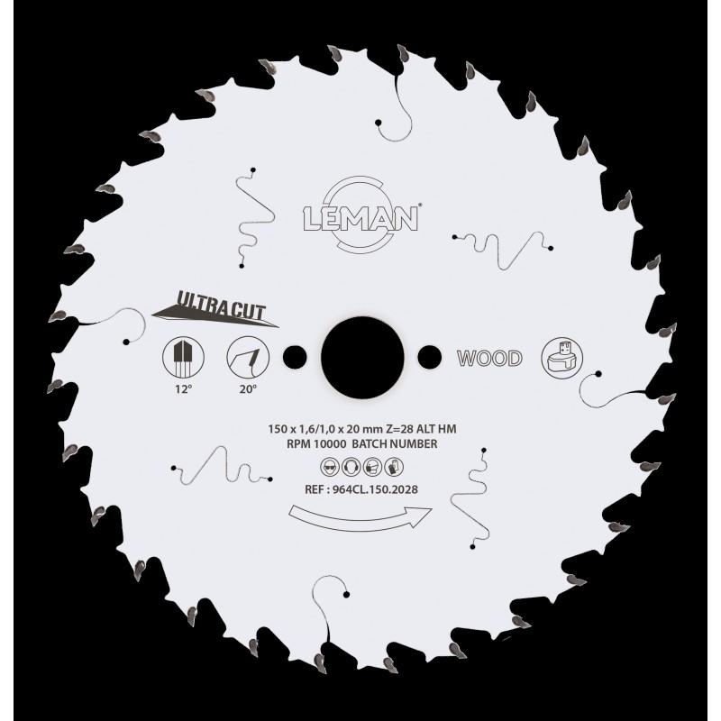 LAME CIRCULAIRE FINE BOIS MASSIF LSC.964CL.W | LEMAN