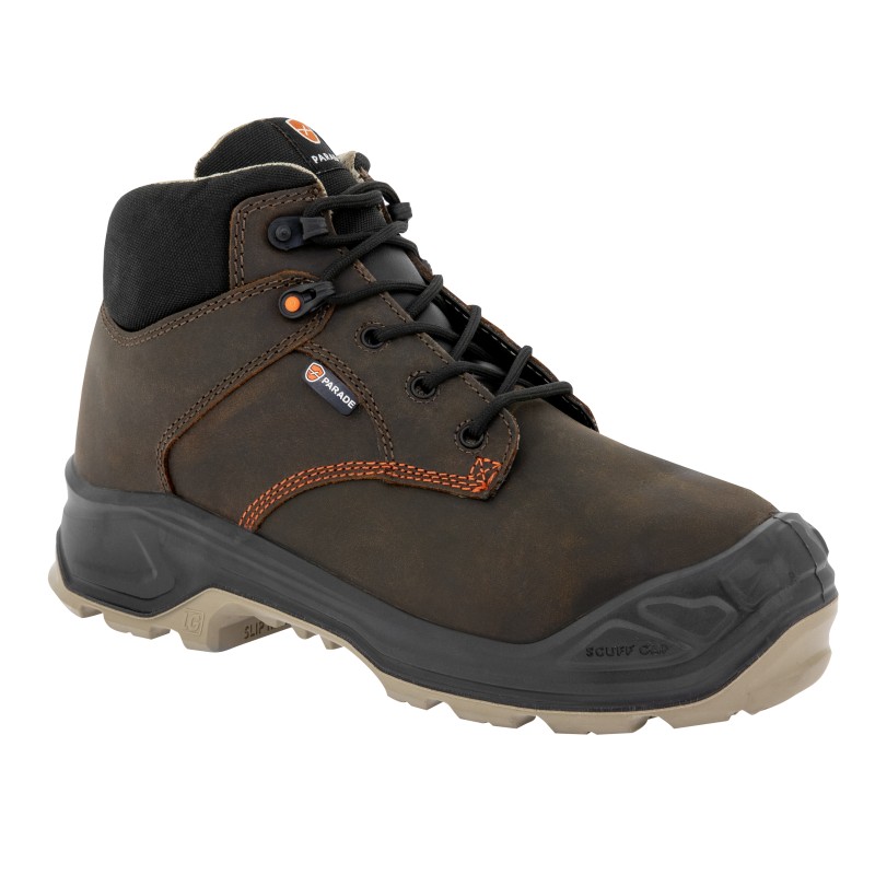 CHAUSSURE SECURITE HAUTE MARRON NOUMEA S3S SR FO LG SC CI HI | PARADE (MANUFACT FRANC.