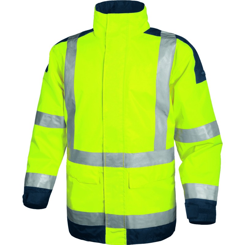 PARKA HAUTE VISIBILITE EASYVIEW JAUNE FLUO/BLEU MARINE | 