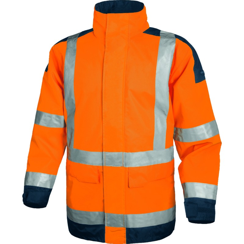 PARKA HAUTE VISIBILITE EASYVIEW ORANGE FLUO/BLEU MARINE | 