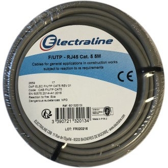 BOBINE FTP RJ45 GRIS 5M