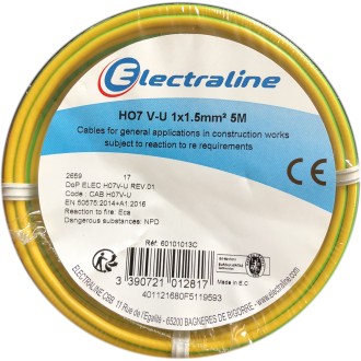 BOBINE H07 V-U 1x1,5MM² 5M