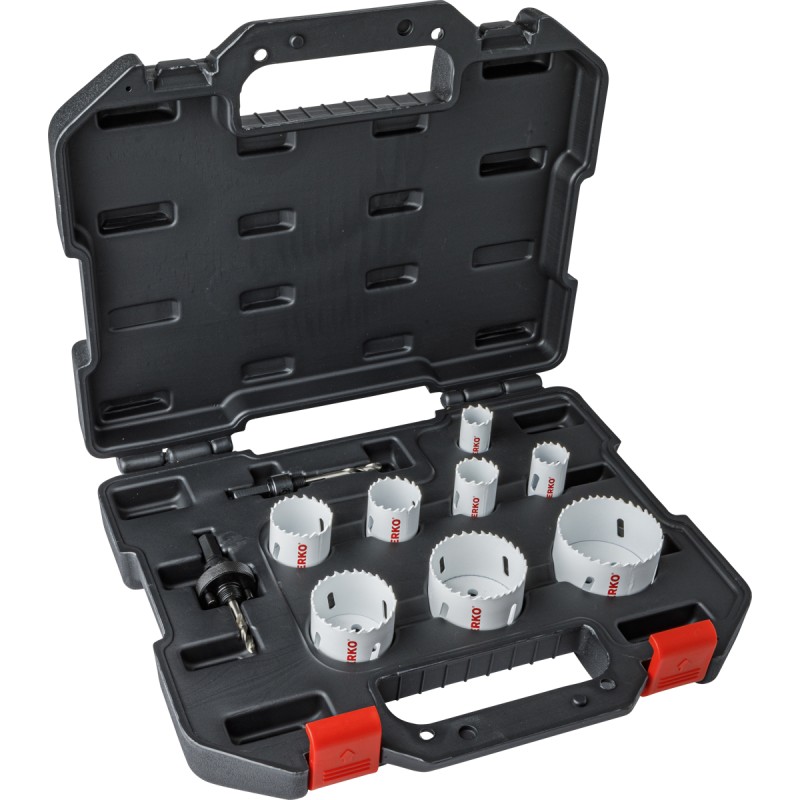 TREPAN BIMETAL ERKO ''ELECTRICIEN'' (COFFRET DE 10 PIECES)