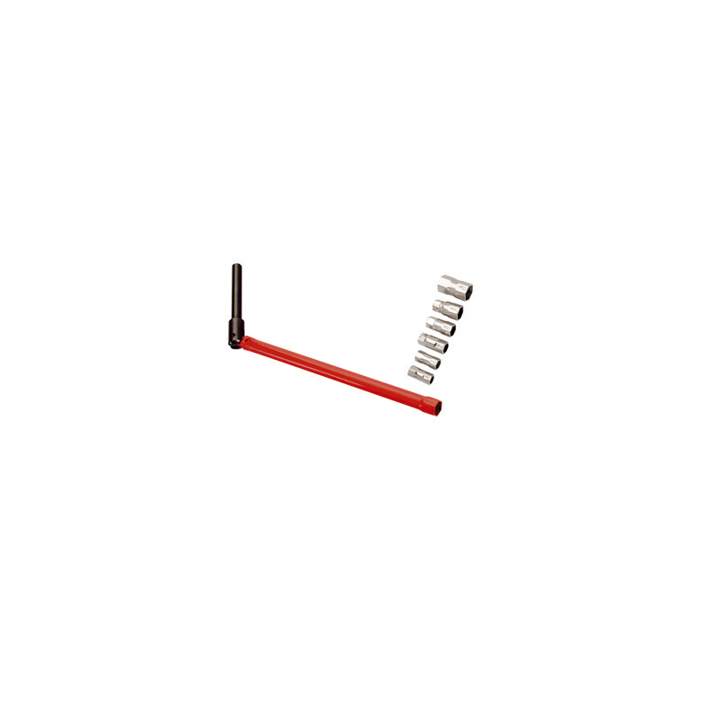 CLE ECROU ROBINET + 7 EMBOUTS + MACHOIRE