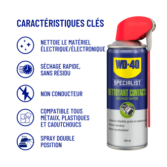 NETTOYANT CONTACTS WD40 400ML NET (SYSTEME PRO)