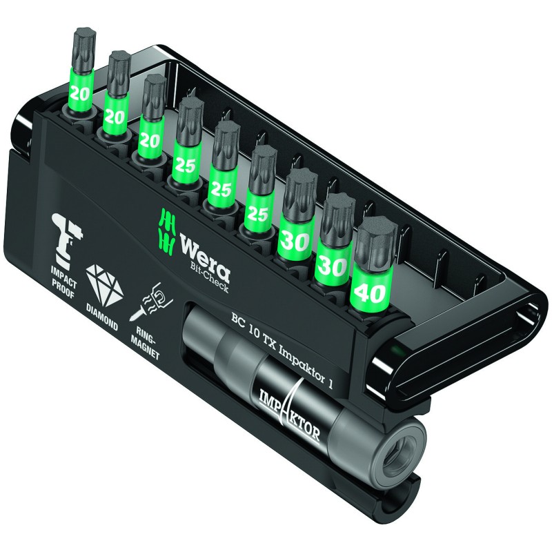 COFFRET D'EMBOUTS BIT-CHECK 10 TX IMPAKTOR 1 (10 PIECES)