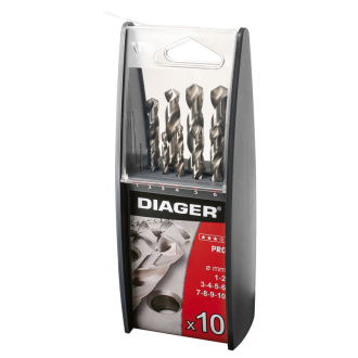 FORET QUEUE CYLINDRIQUE HSS PRO DUO (COFFRET DE 10)