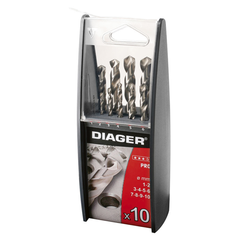 FORET QUEUE CYLINDRIQUE HSS PRO DUO (COFFRET DE 10)